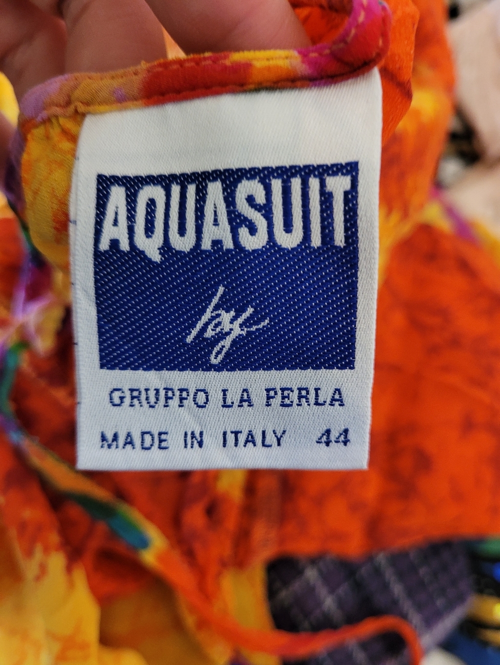 Aquasuit By La Perla Vintage Beach Coverup Floral Multicolor Midi Dress - Xs-s - Picture 5 of 11